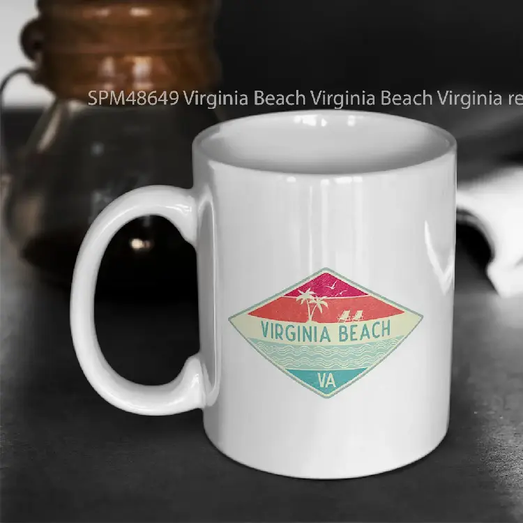 SPM48649 Virginia Beach Virginia Beach Virginia retro Gelas Keramik Supermug