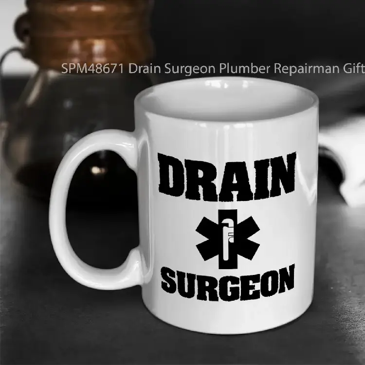 SPM48671 Drain Surgeon Plumber Repairman Gift Idea Gelas Keramik Supermug