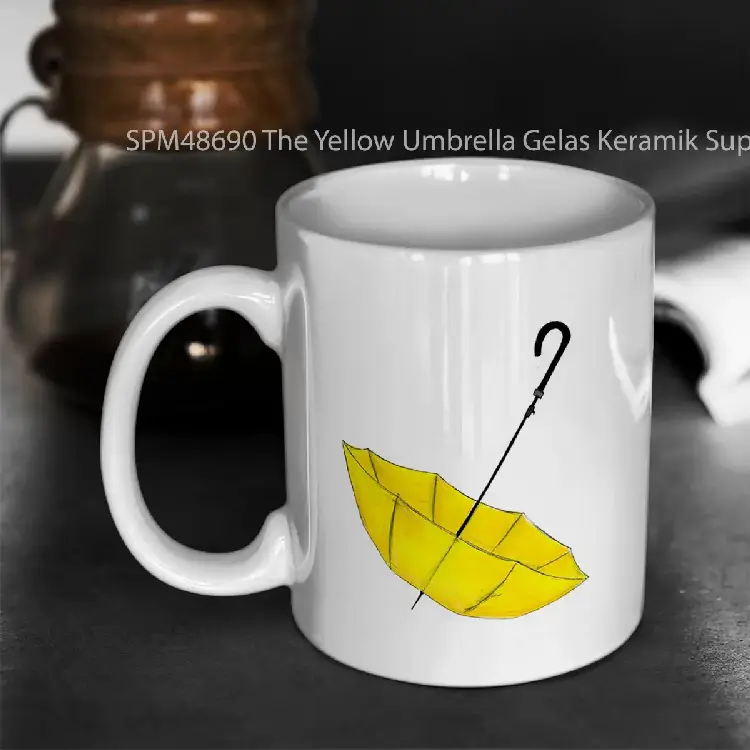 SPM48690 The Yellow Umbrella Gelas Keramik Supermug