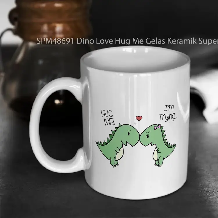 SPM48691 Dino Love Hug Me Gelas Keramik Supermug