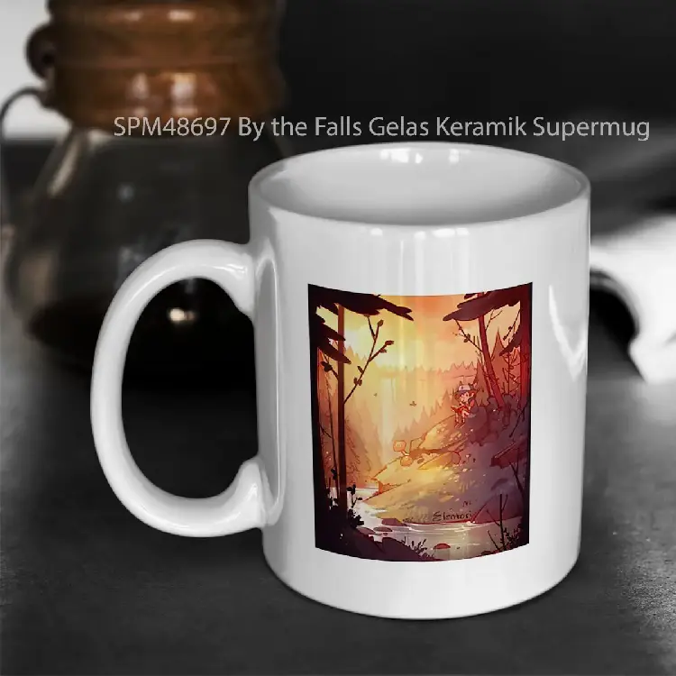 SPM48697 By the Falls Gelas Keramik Supermug