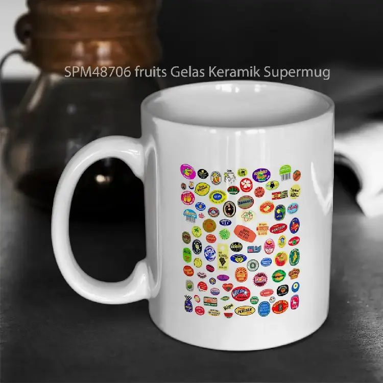 SPM48706 fruits Gelas Keramik Supermug