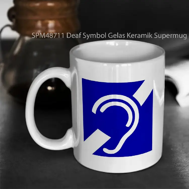 SPM48711 Deaf Symbol Gelas Keramik Supermug