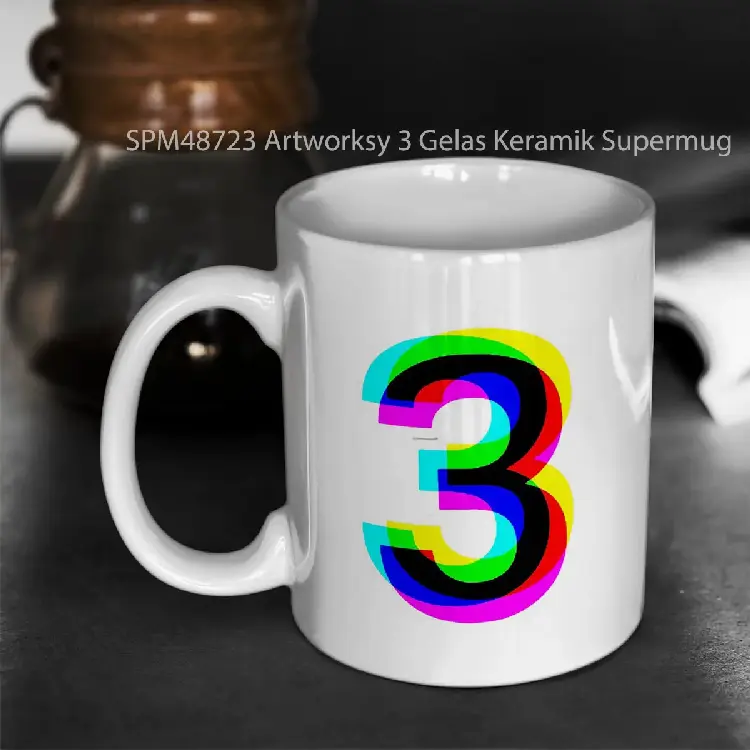 SPM48723 Artworksy 3 Gelas Keramik Supermug