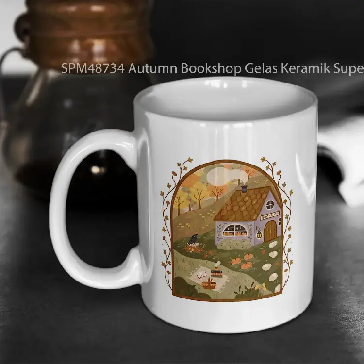 SPM48734 Autumn Bookshop Gelas Keramik Supermug