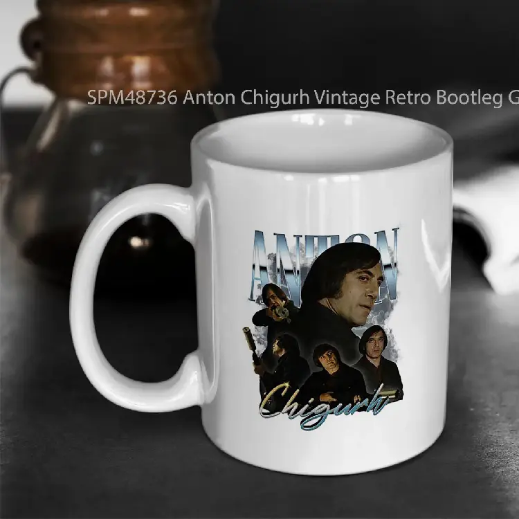 SPM48736 Anton Chigurh Vintage Retro Bootleg Gelas Keramik Supermug