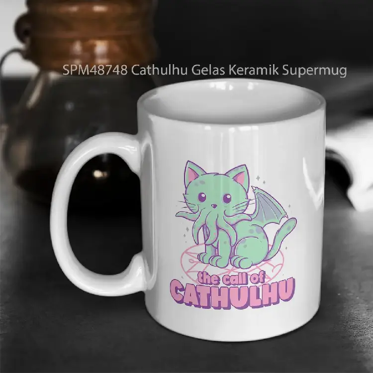 SPM48748 Cathulhu Gelas Keramik Supermug