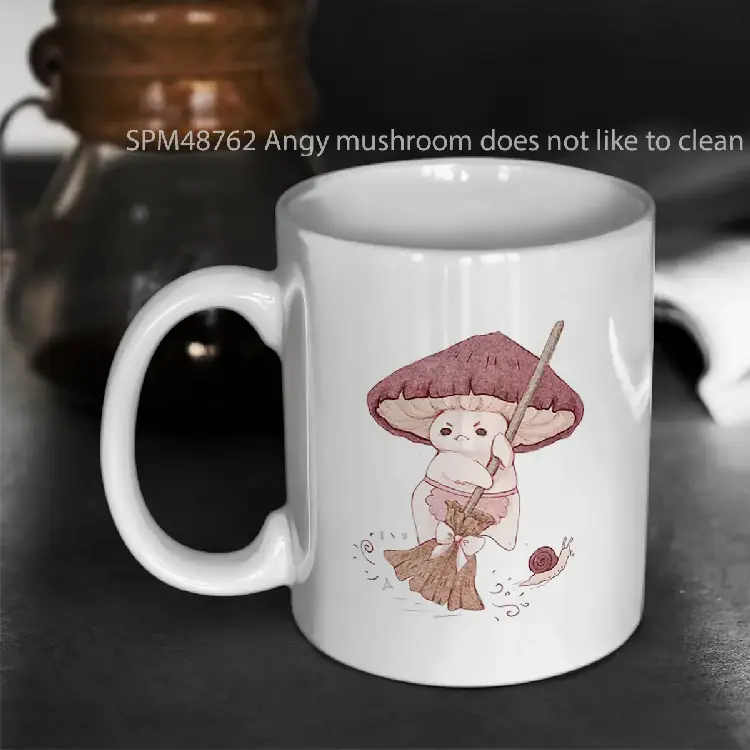 SPM48762 Angy mushroom does not like to clean Gelas Keramik Supermug