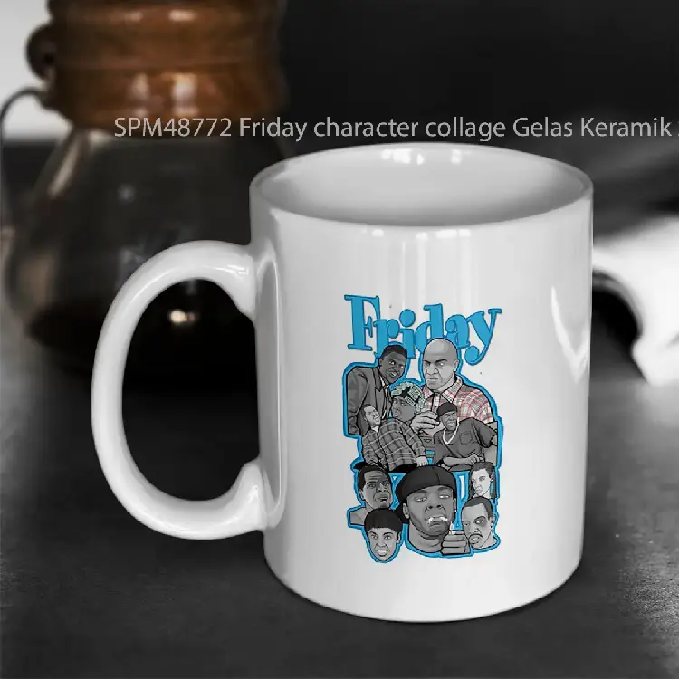 SPM48772 Friday character collage Gelas Keramik Supermug