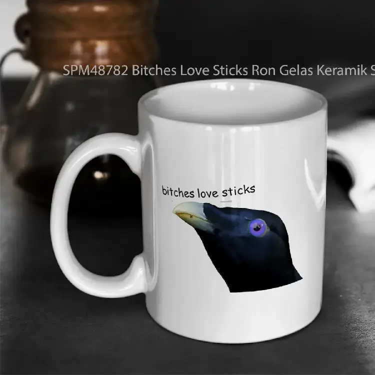 SPM48782 Bitches Love Sticks Ron Gelas Keramik Supermug