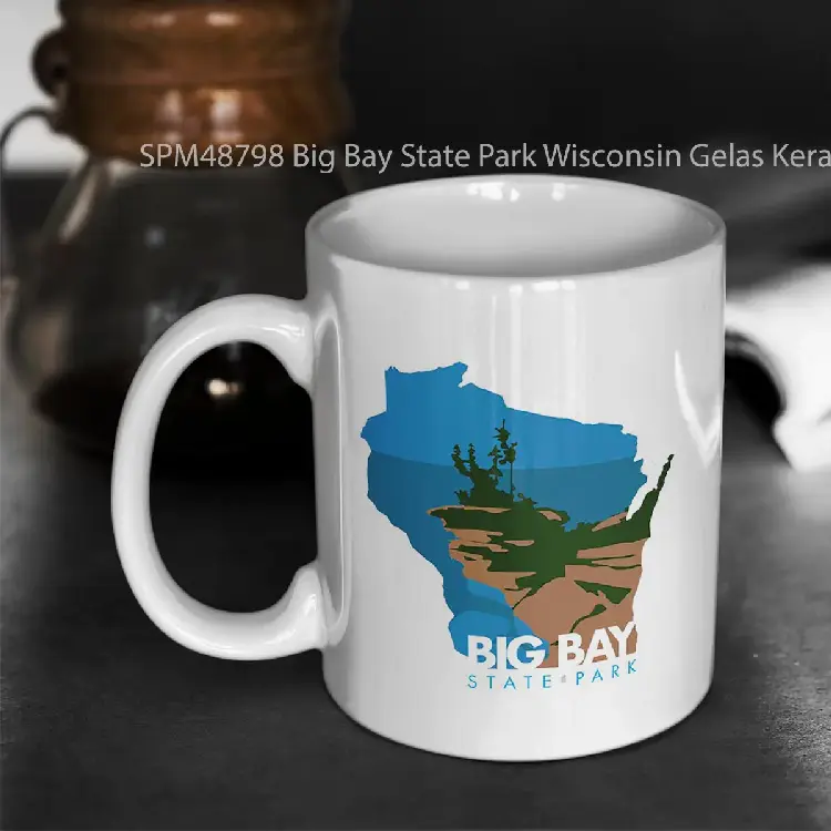 SPM48798 Big Bay State Park Wisconsin Gelas Keramik Supermug
