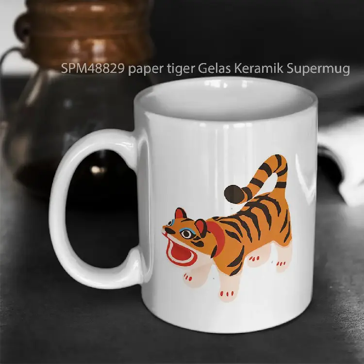 SPM48829 paper tiger Gelas Keramik Supermug