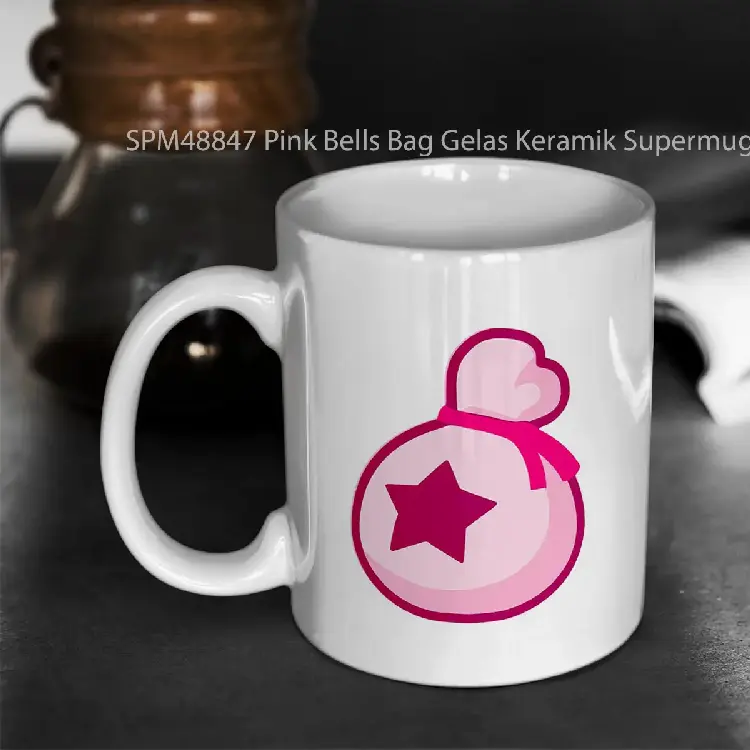 SPM48847 Pink Bells Bag Gelas Keramik Supermug