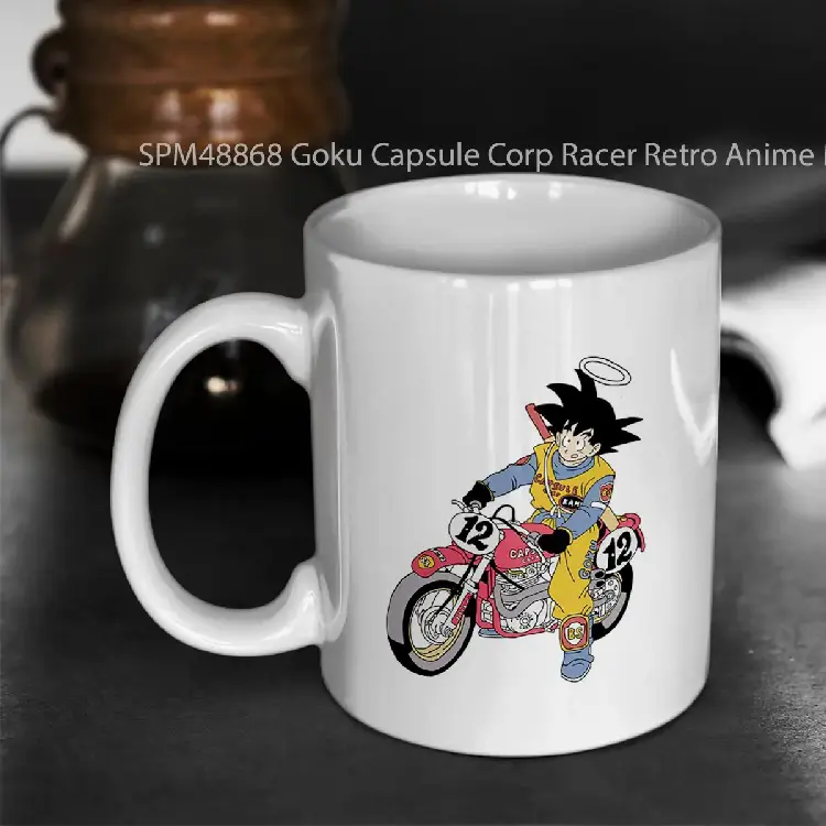 SPM48868 Goku Capsule Corp Racer Retro Anime Motorcycle Art Gelas Keramik Supermug