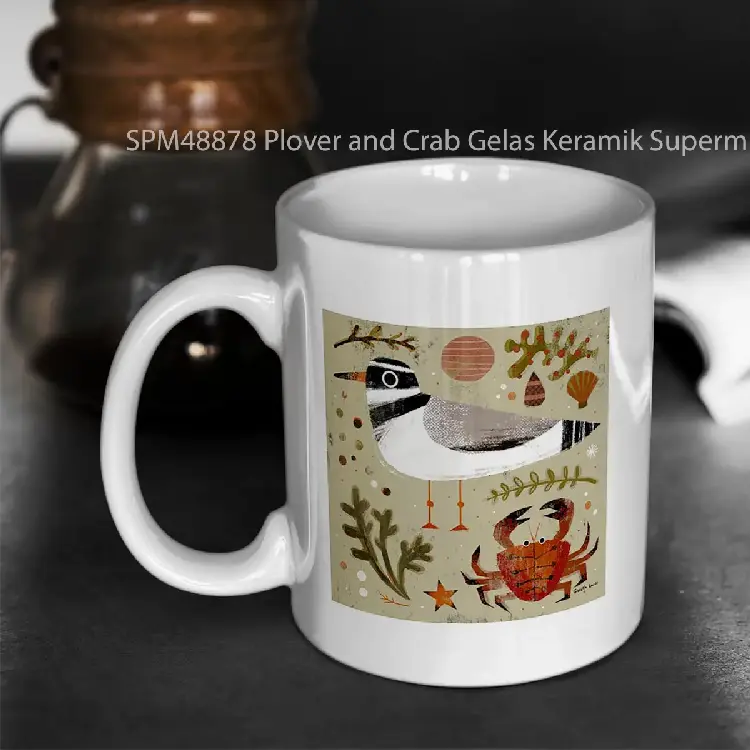 SPM48878 Plover and Crab Gelas Keramik Supermug