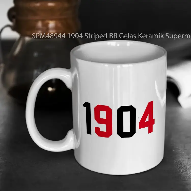 SPM48944 1904 Striped BR Gelas Keramik Supermug