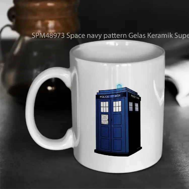 SPM48973 Space navy pattern Gelas Keramik Supermug