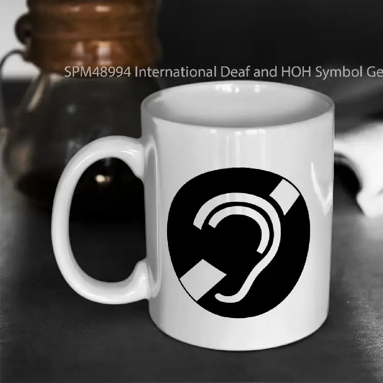 SPM48994 International Deaf and HOH Symbol Gelas Keramik Supermug