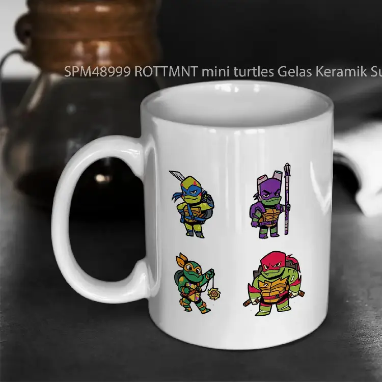 SPM48999 ROTTMNT mini turtles Gelas Keramik Supermug