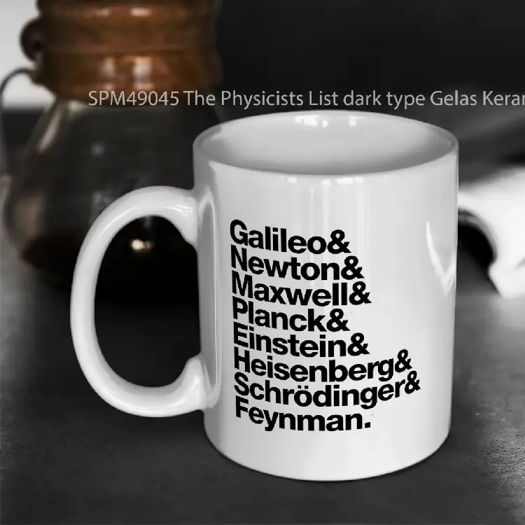 SPM49045 The Physicists List dark type Gelas Keramik Supermug