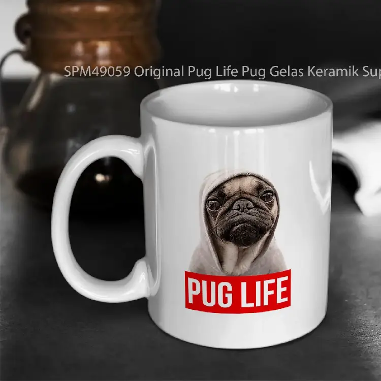 SPM49059 Original Pug Life Pug Gelas Keramik Supermug