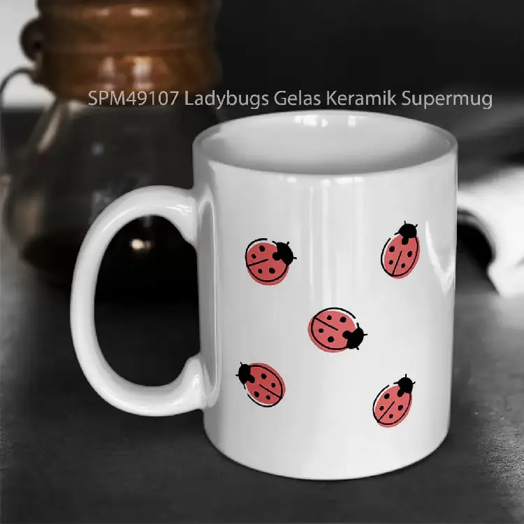 SPM49107 Ladybugs Gelas Keramik Supermug