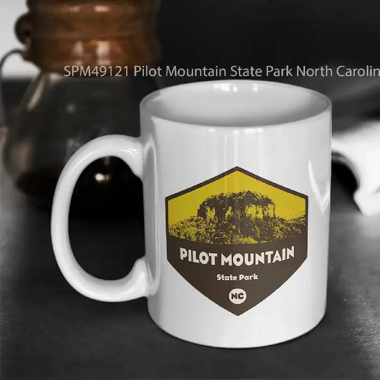 SPM49121 Pilot Mountain State Park North Carolina Gelas Keramik Supermug