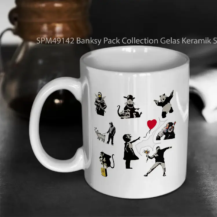 SPM49142 Banksy Pack Collection Gelas Keramik Supermug