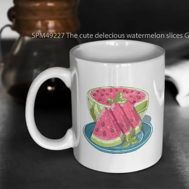 SPM49227 The cute delecious watermelon slices Gelas Keramik Supermug