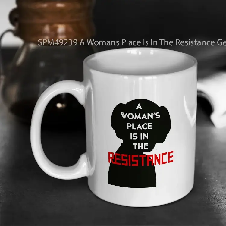 SPM49239 A Womans Place Is In The Resistance Gelas Keramik Supermug