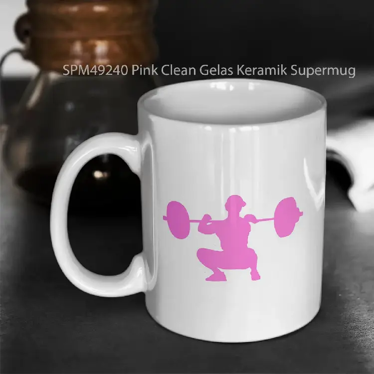 SPM49240 Pink Clean Gelas Keramik Supermug