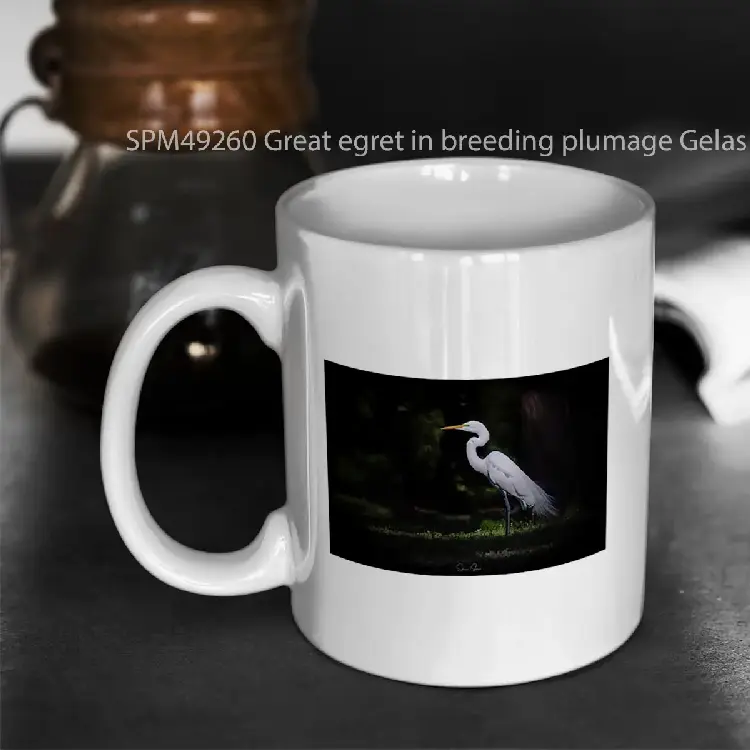 SPM49260 Great egret in breeding plumage Gelas Keramik Supermug