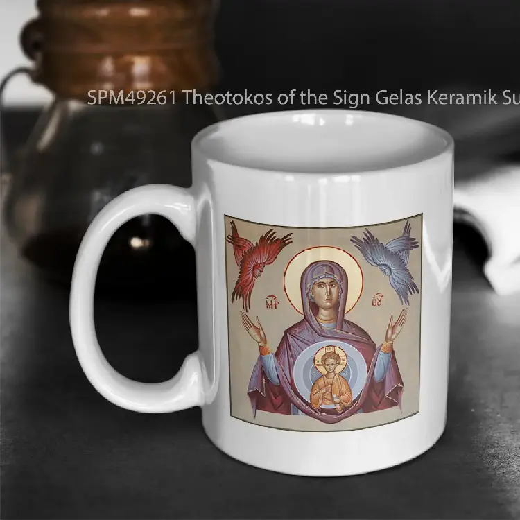 SPM49261 Theotokos of the Sign Gelas Keramik Supermug