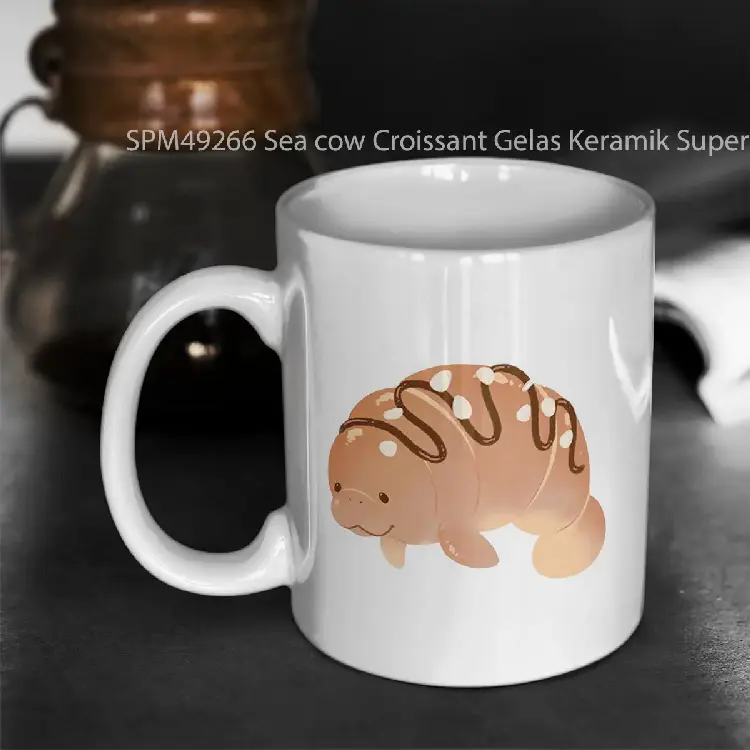 SPM49266 Sea cow Croissant Gelas Keramik Supermug