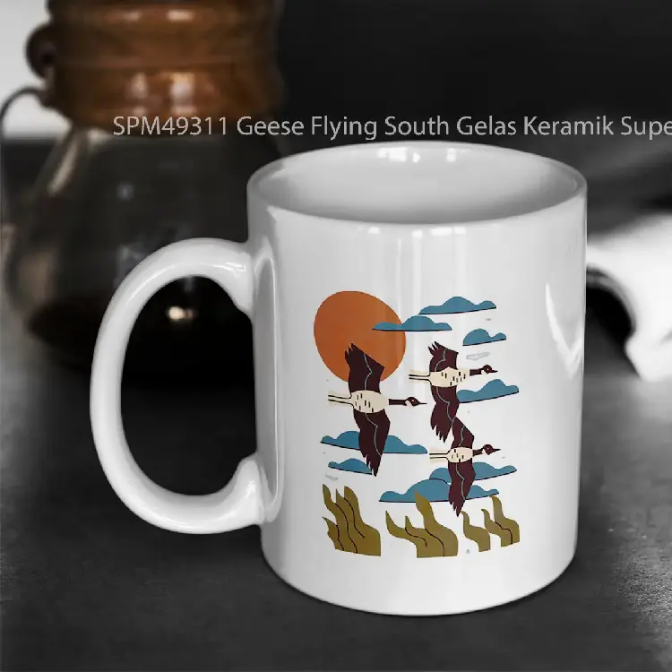 SPM49311 Geese Flying South Gelas Keramik Supermug