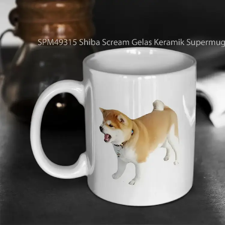 SPM49315 Shiba Scream Gelas Keramik Supermug