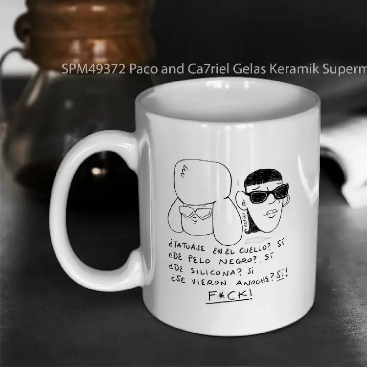 SPM49372 Paco and Ca7riel Gelas Keramik Supermug