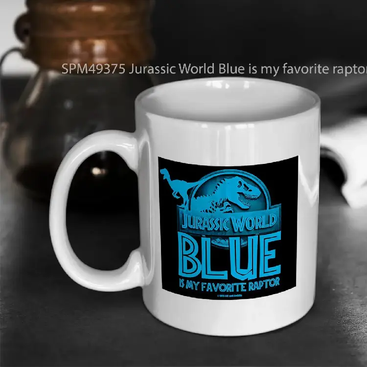 SPM49375 Jurassic World Blue is my favorite raptor Gelas Keramik Supermug