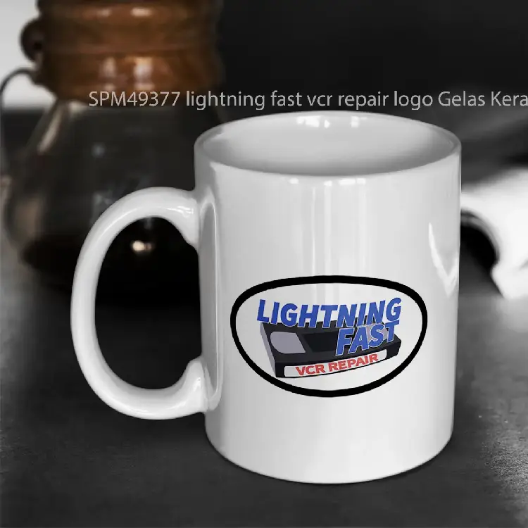 SPM49377 lightning fast vcr repair logo Gelas Keramik Supermug