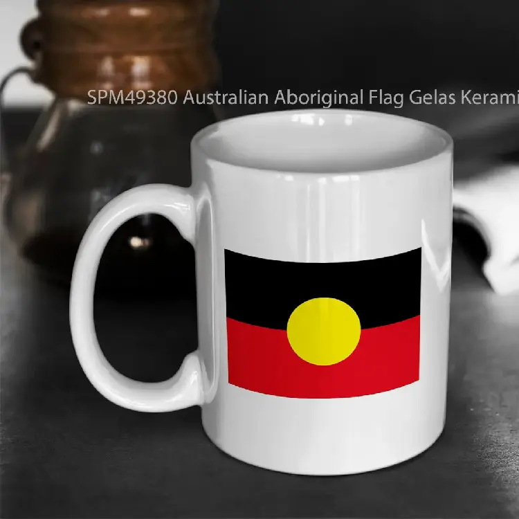 SPM49380 Australian Aboriginal Flag Gelas Keramik Supermug
