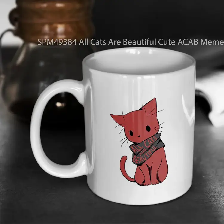 SPM49384 All Cats Are Beautiful Cute ACAB Meme Punk Gelas Keramik Supermug
