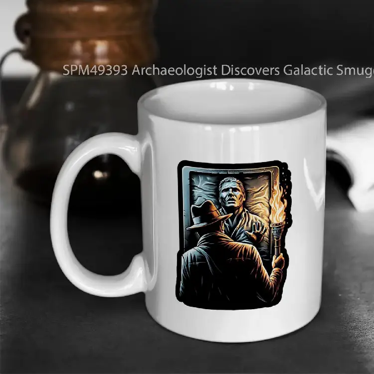 SPM49393 Archaeologist Discovers Galactic Smuggler in Frozen in Carbonite Funny Gelas Keramik Supermug