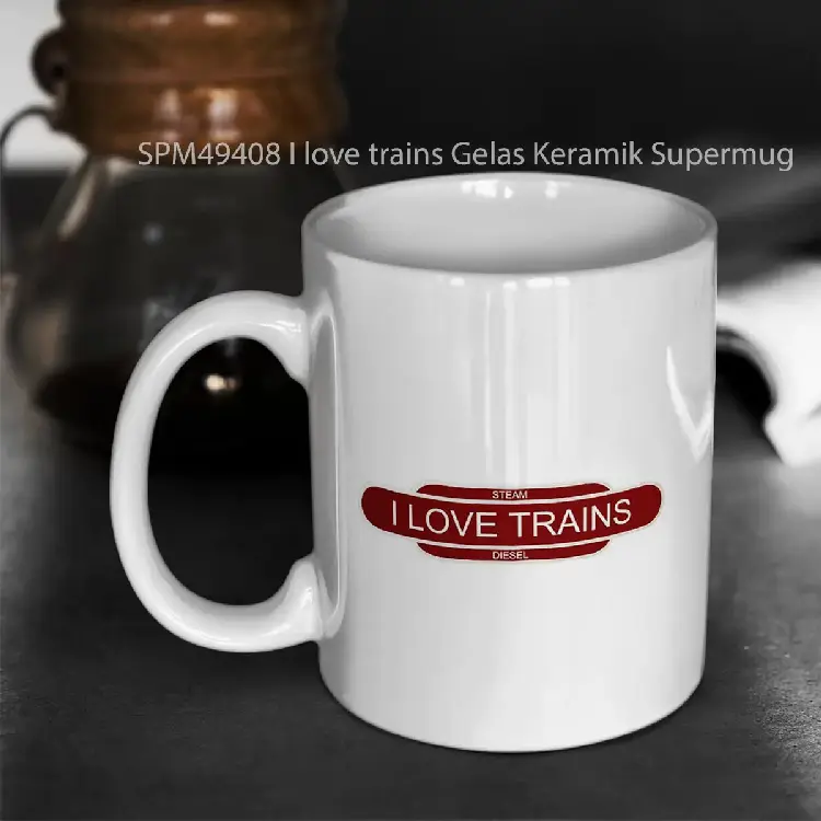 SPM49408 I love trains Gelas Keramik Supermug