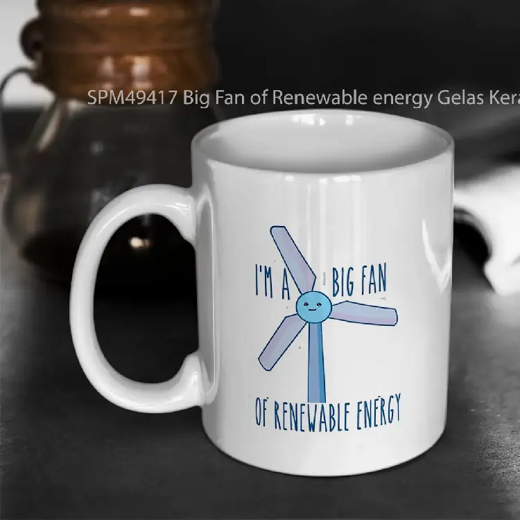 SPM49417 Big Fan of Renewable energy Gelas Keramik Supermug