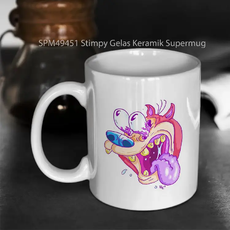 SPM49451 Stimpy Gelas Keramik Supermug