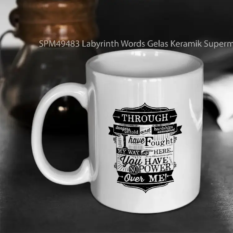 SPM49483 Labyrinth Words Gelas Keramik Supermug