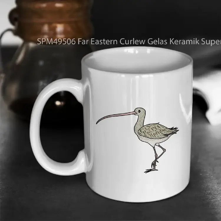 SPM49506 Far Eastern Curlew Gelas Keramik Supermug