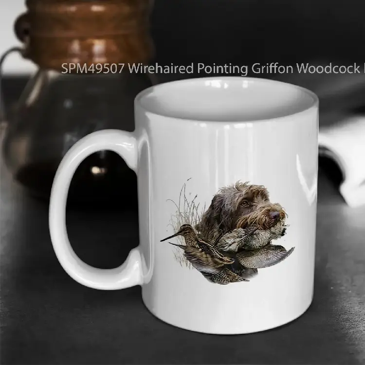 SPM49507 Wirehaired Pointing Griffon Woodcock hunting Gelas Keramik Supermug