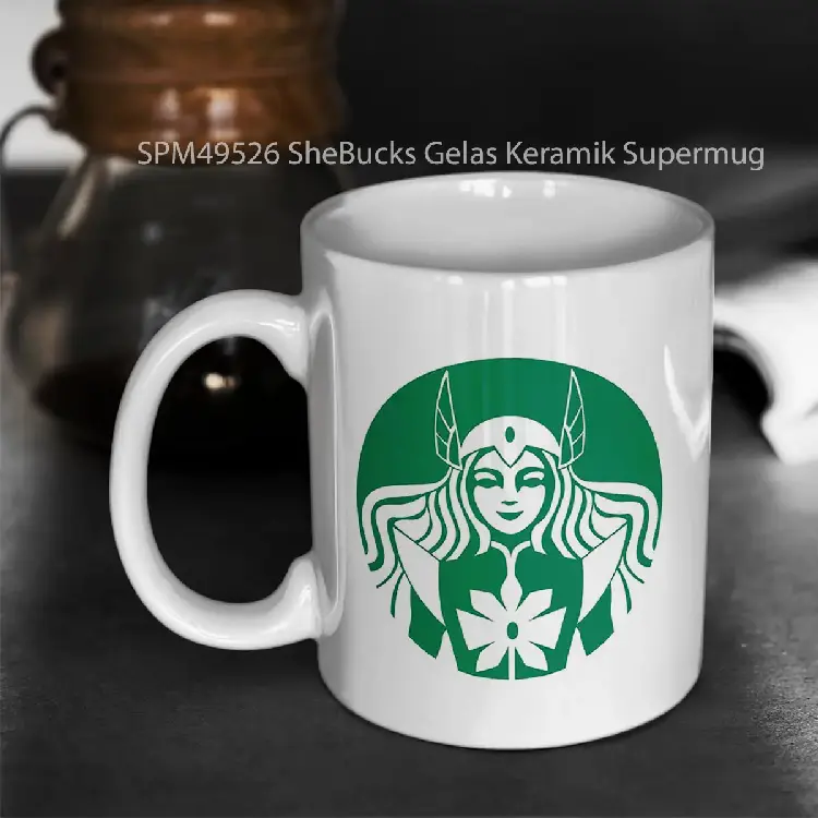SPM49526 SheBucks Gelas Keramik Supermug