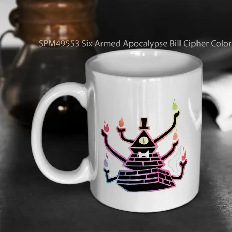 SPM49553 Six Armed Apocalypse Bill Cipher Color Gelas Keramik Supermug